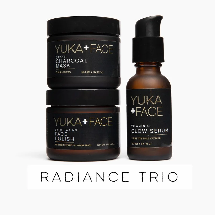 YukaFace Glow Kit - Exfoliator, Charcoal Mask & Vitamin C Glow Serum — Yuka+Face