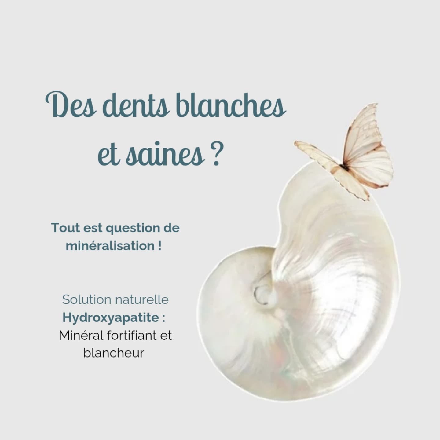 Dents saines = min&eacute;raux 
Si tes dents sont blanches et solides, c'est parce qu'elles sont bien min&eacute;ralis&eacute;es.

#naturopathie #naturopathe #beautenaturelle #dentsblanches #hydroxyapatite #thesmilist @risewellco