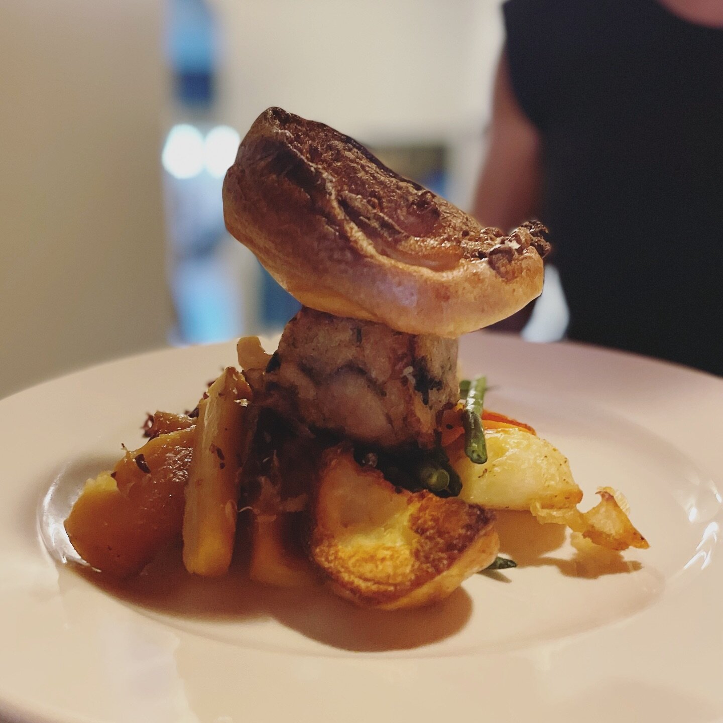 Wait.. it&rsquo;s Sunday tomorrow!! Quick book up a table before they all go. 

Parsnip and Mushroom nut roast&hellip; 

All served with fresh roasted potatoes, parsnips, carrots, meat stuffing, Yorkshire pudding, cauliflower cheese (served on the si