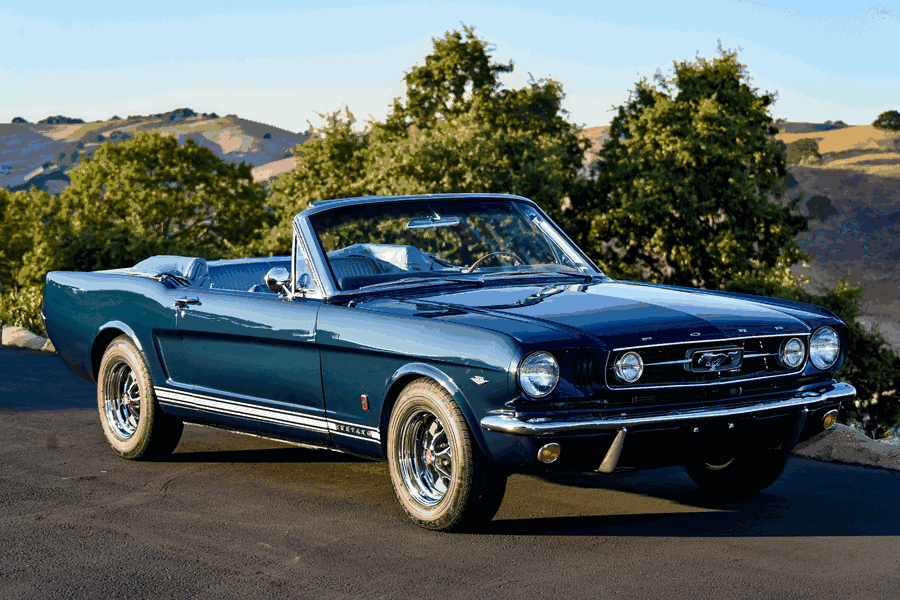 1966 Nightmist Blue Mustang GT Convertible