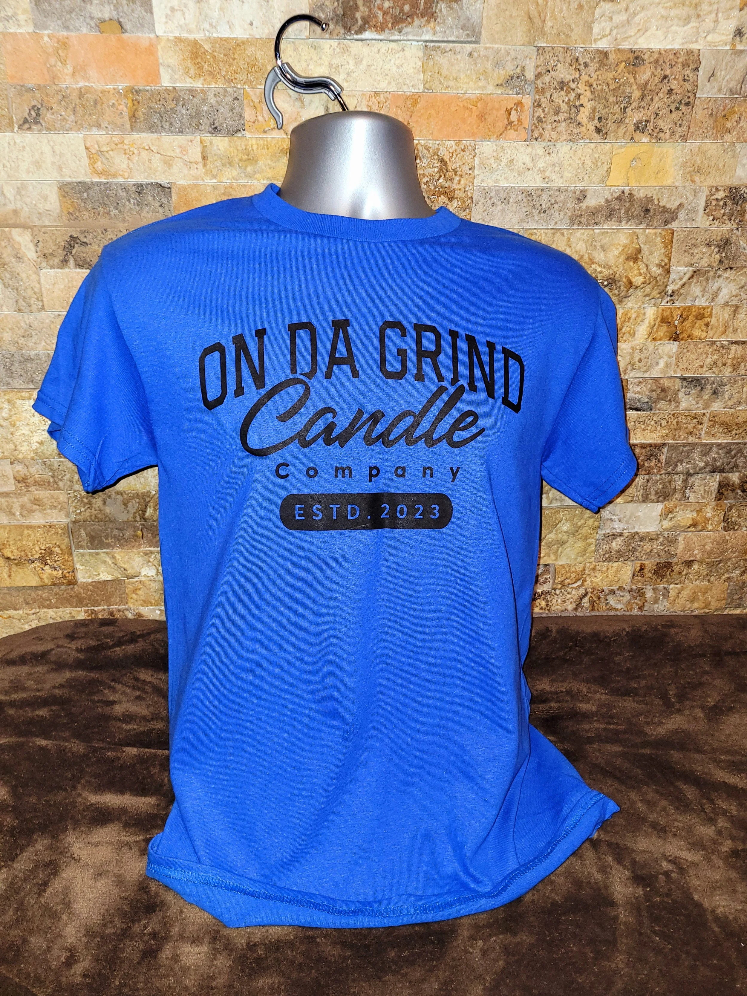 Navy Blue Unisex On Da Grind Candle T-Shirt