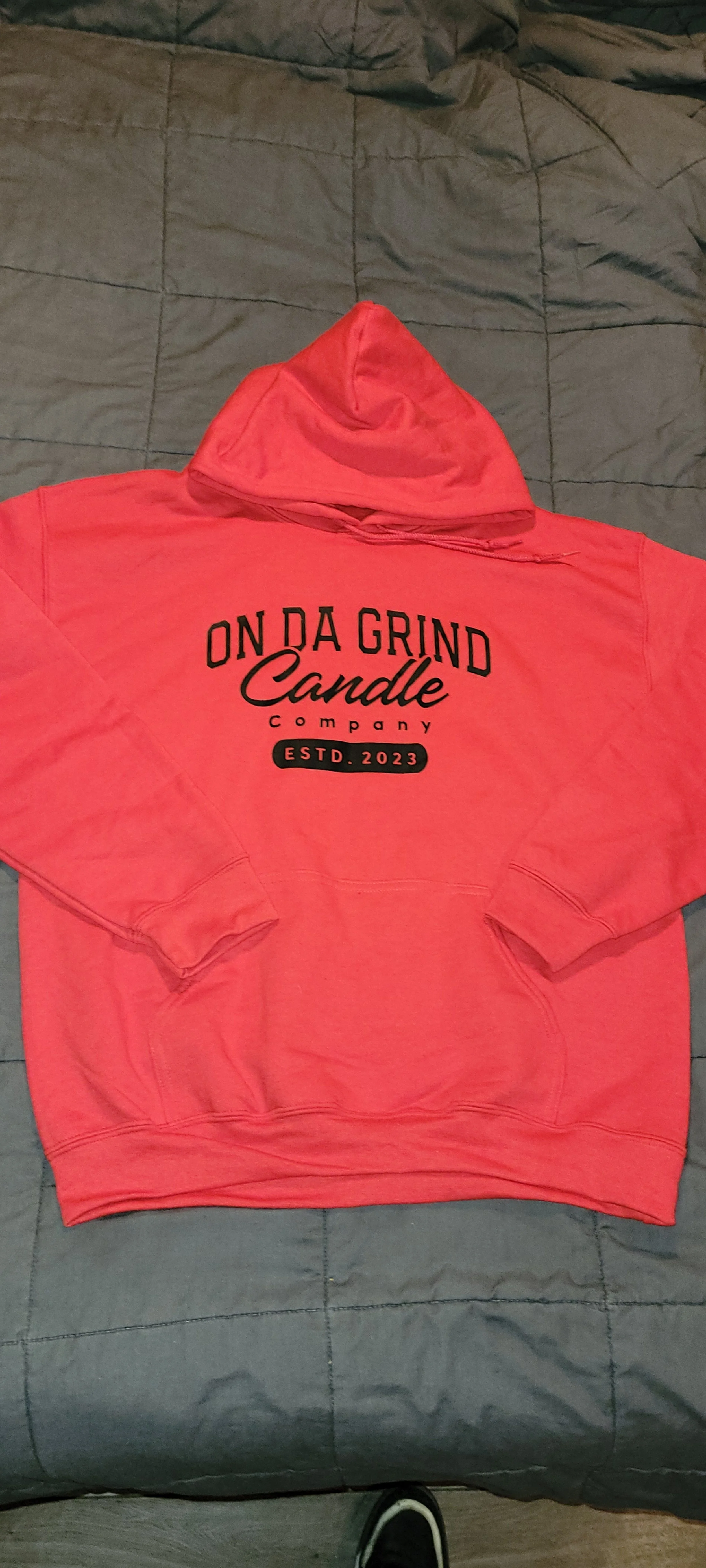 On Da Grind Candles red Unisex Hoodie
