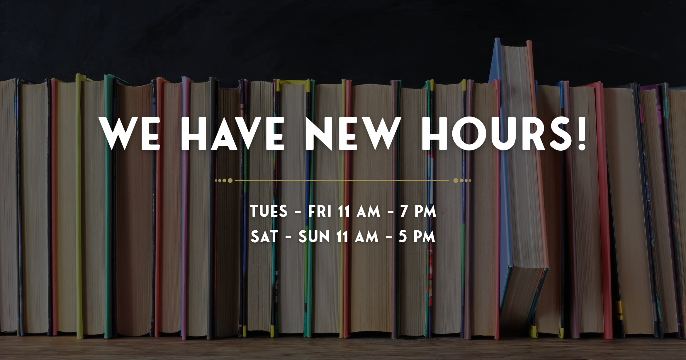 Middle Ground Books new hours