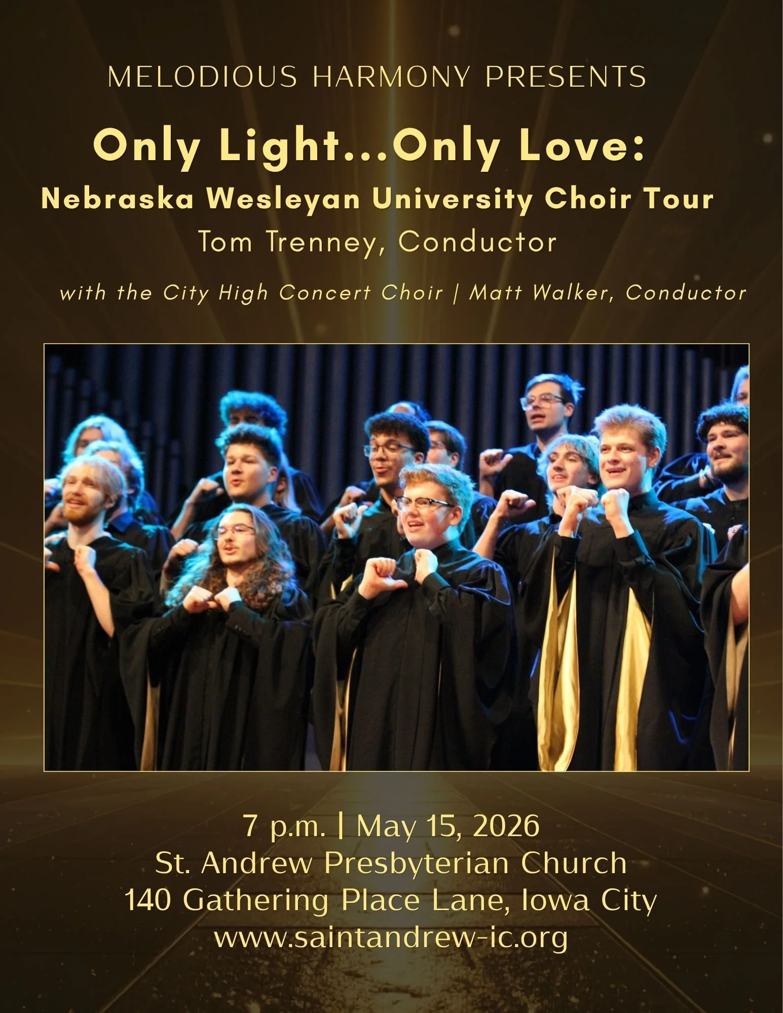 Nebraska Wesleyan University choir to perform at St. Andrew Presbyterian Church