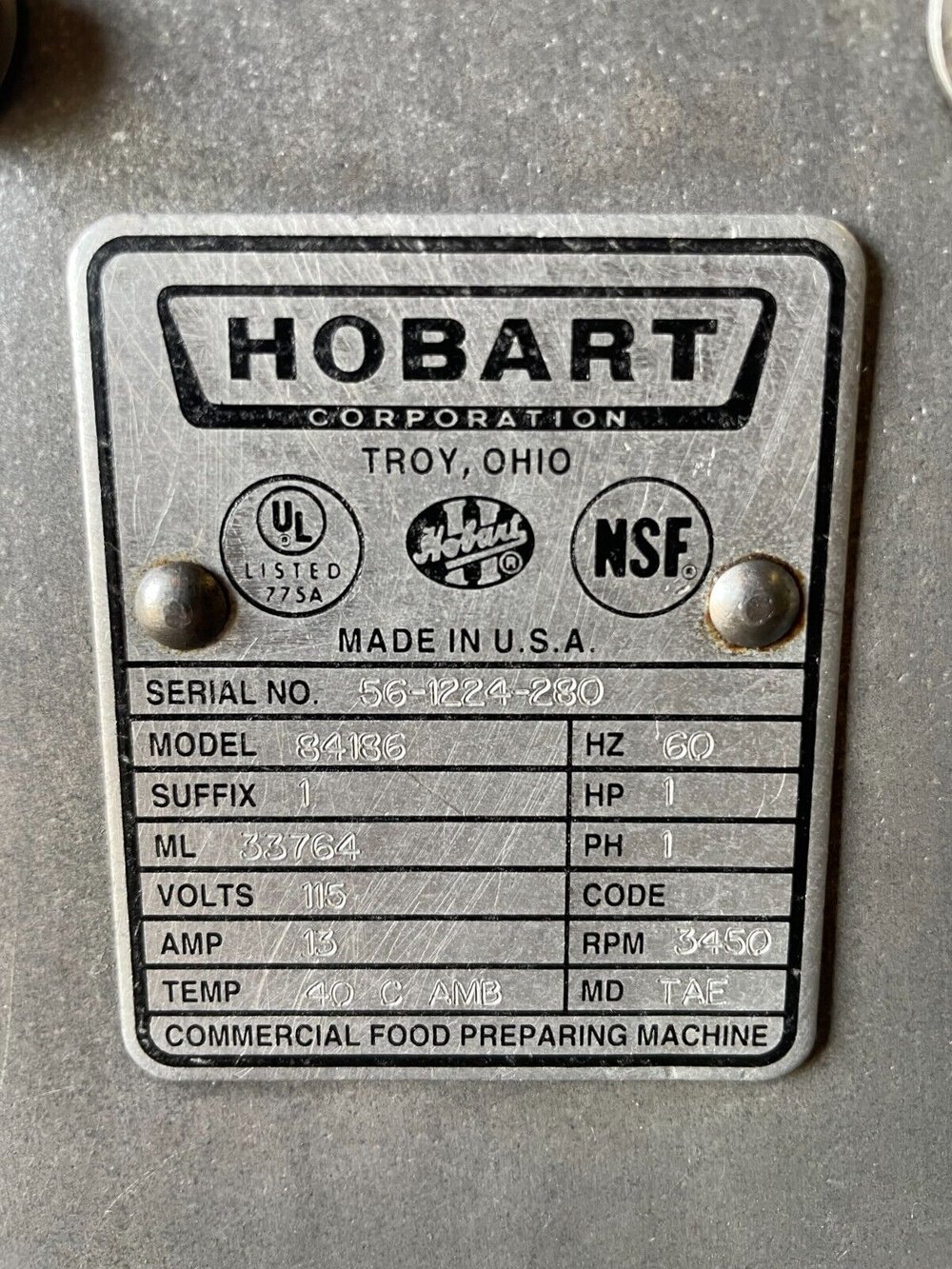 Hobart HCM61-1 Food Processor