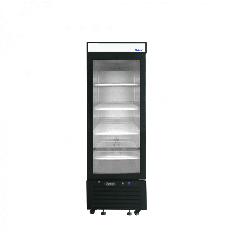 Atosa MCF8726GR — Black Cabinet One (1) Glass Door Merchandiser  