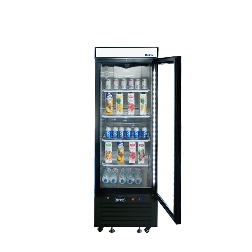 Atosa MCF8726GR — Black Cabinet One (1) Glass Door Merchandiser  