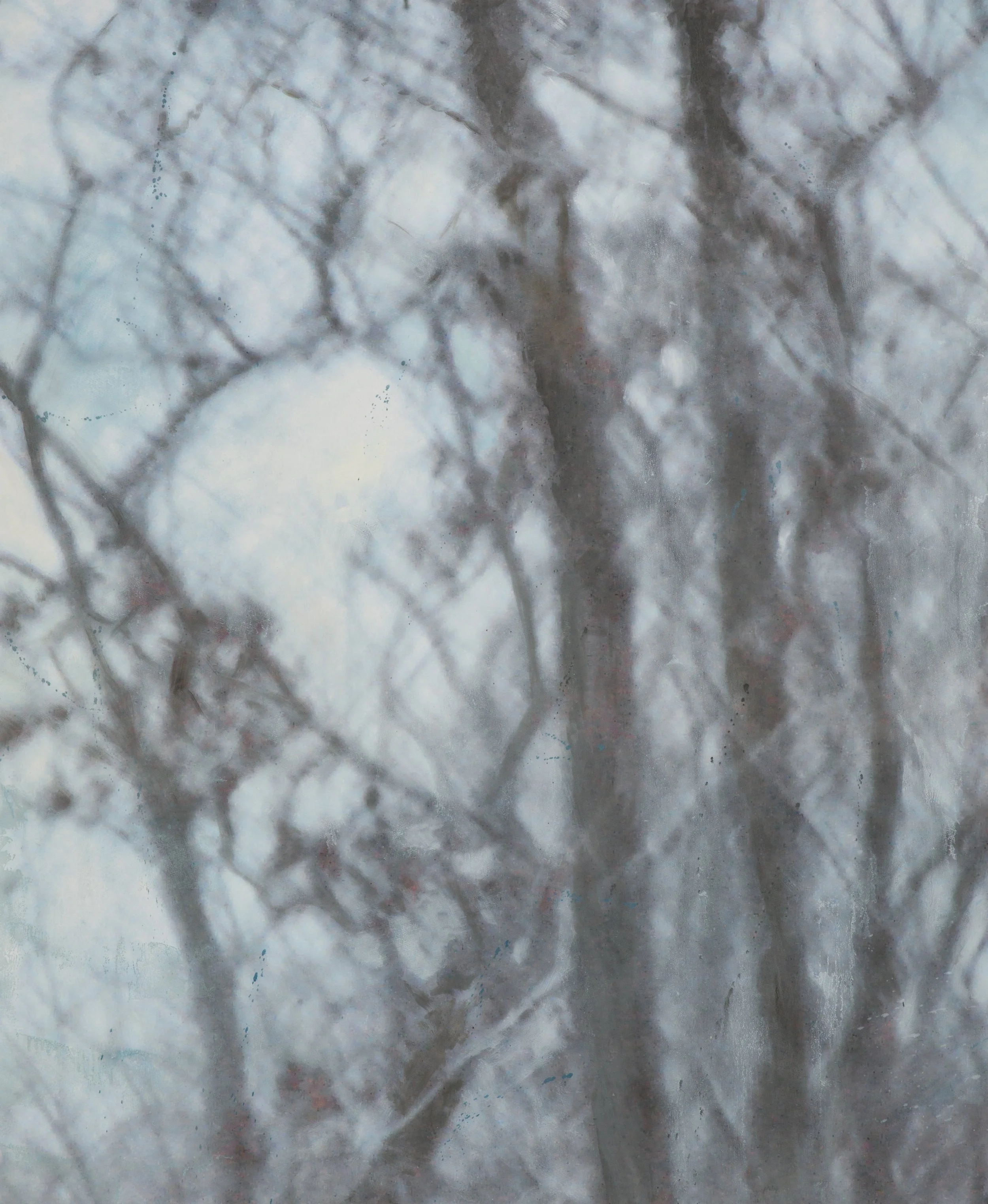 "Dusk," 2012,
Oil on paper,
48" x 40"