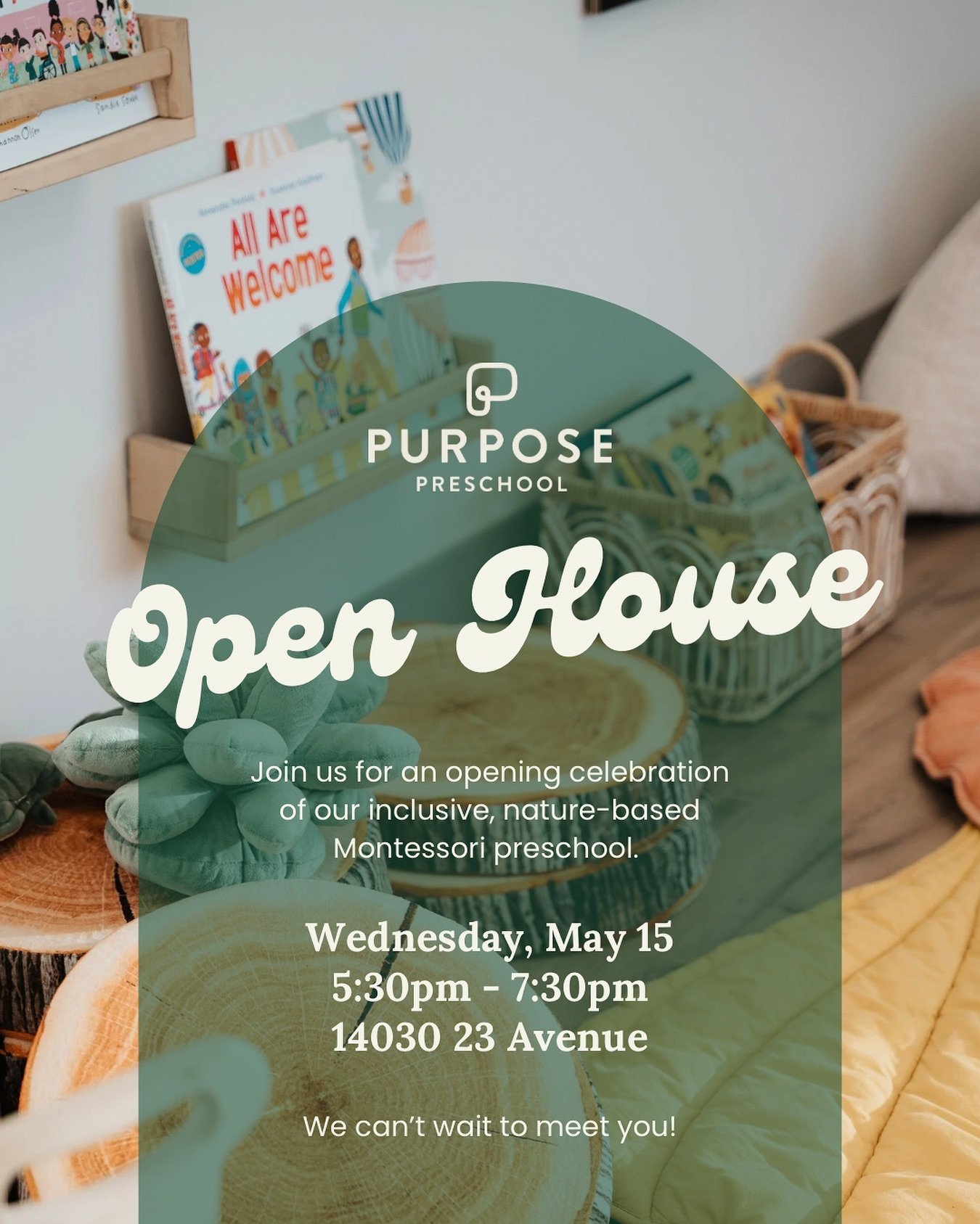 Open House! Join us as we celebrate the opening of our brand new, inclusive, nature-based Montessori preschool 🥳

We are so excited for this opportunity to welcome our community to Purpose Preschool! Whether you&rsquo;re a new family, a familiar fac