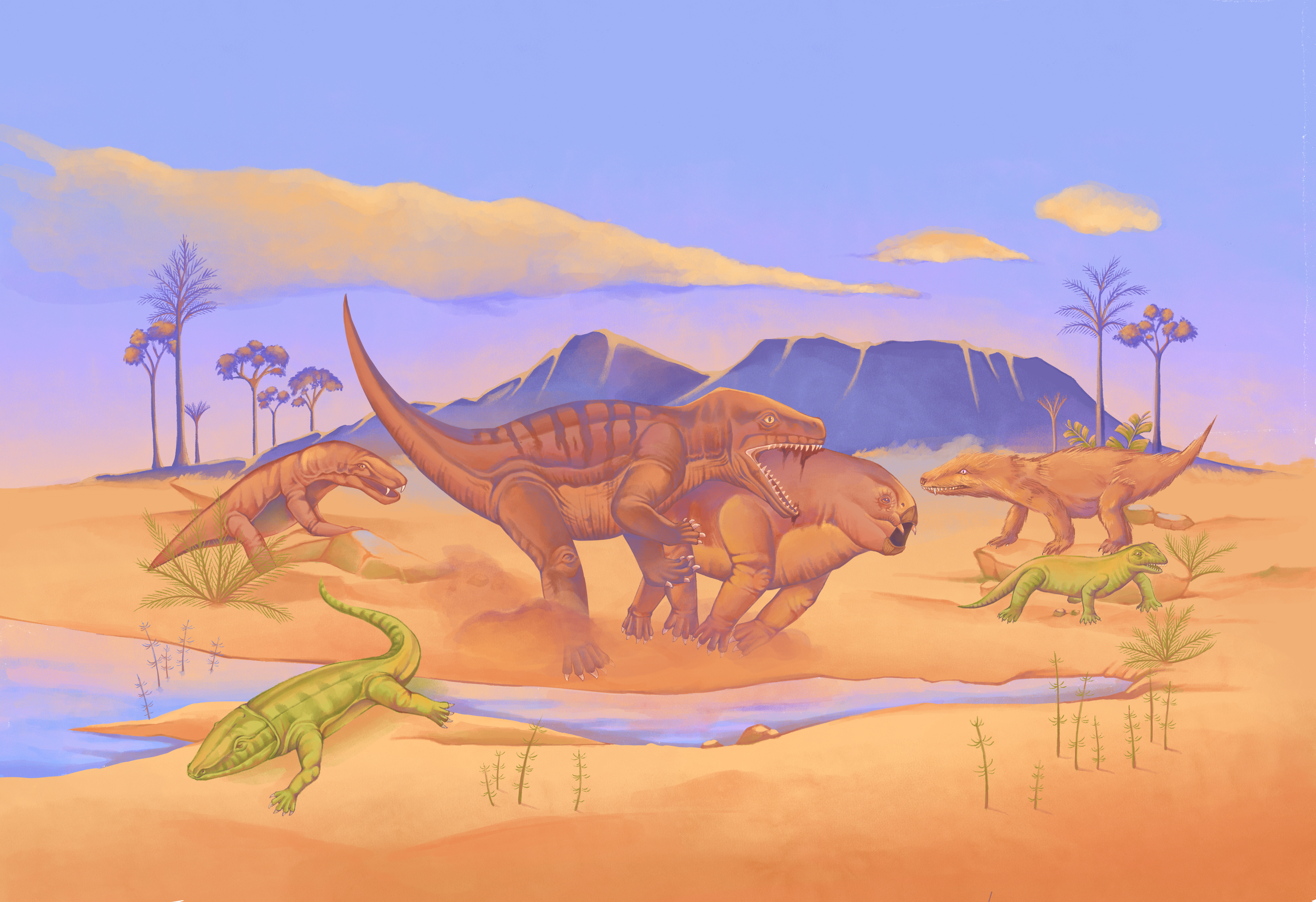 Shansisuchus devours Kannemeyeria, 2025