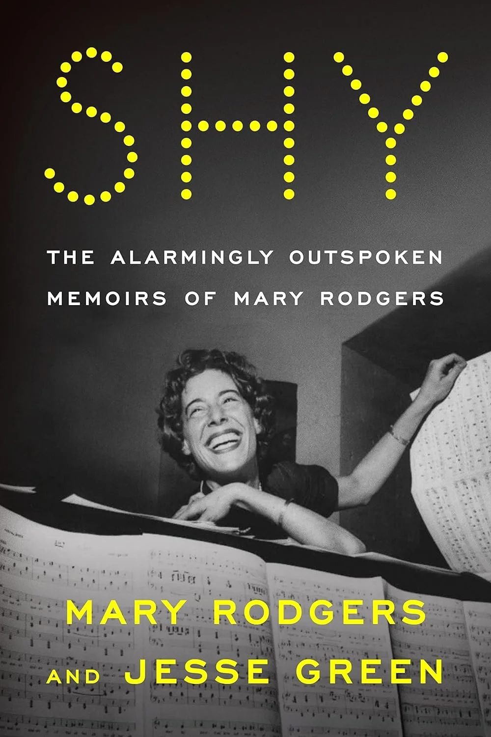 The book cover for Shy: The Alarmingly Outspoken Memoirs of Mary Rodgers by Jesse Green