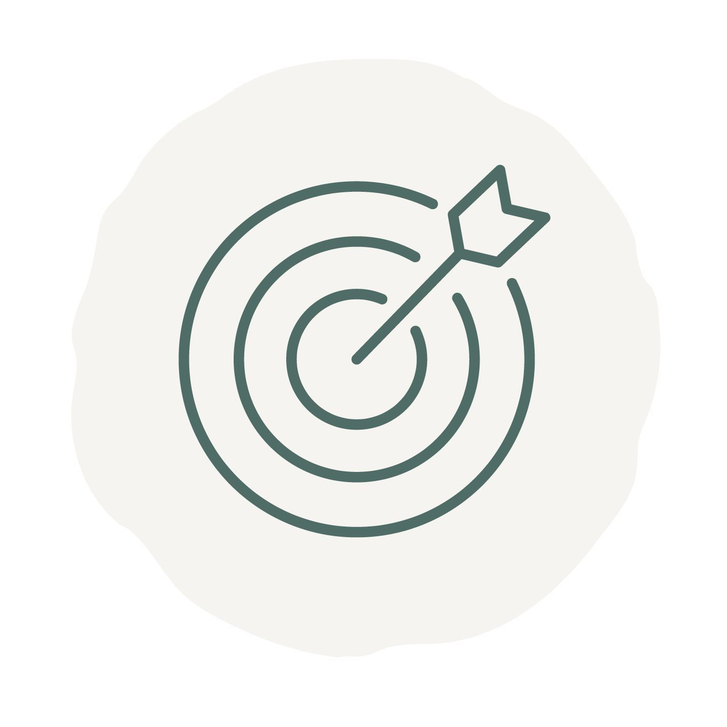 Steady Direction - Arrow aimed into a target