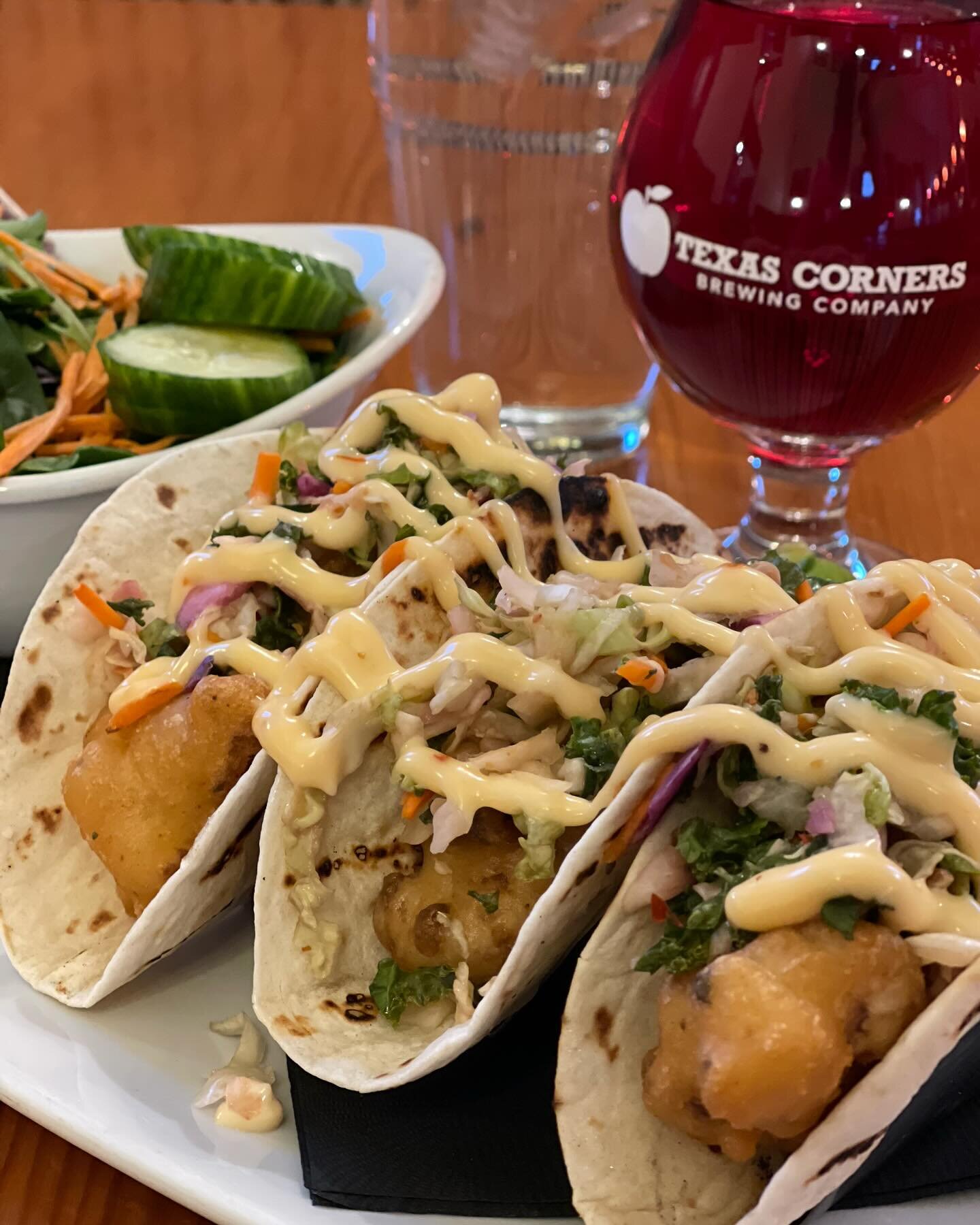 It&rsquo;s cauliflower week here at TCBC! We&rsquo;ve got loads of locally grown cauliflower and we&rsquo;re featuring it heavily all week. 

Fried Cauliflower Tacos - (3) flour tortillas, fried cauliflower, Thai slaw, sweet chili aioli, choice of si