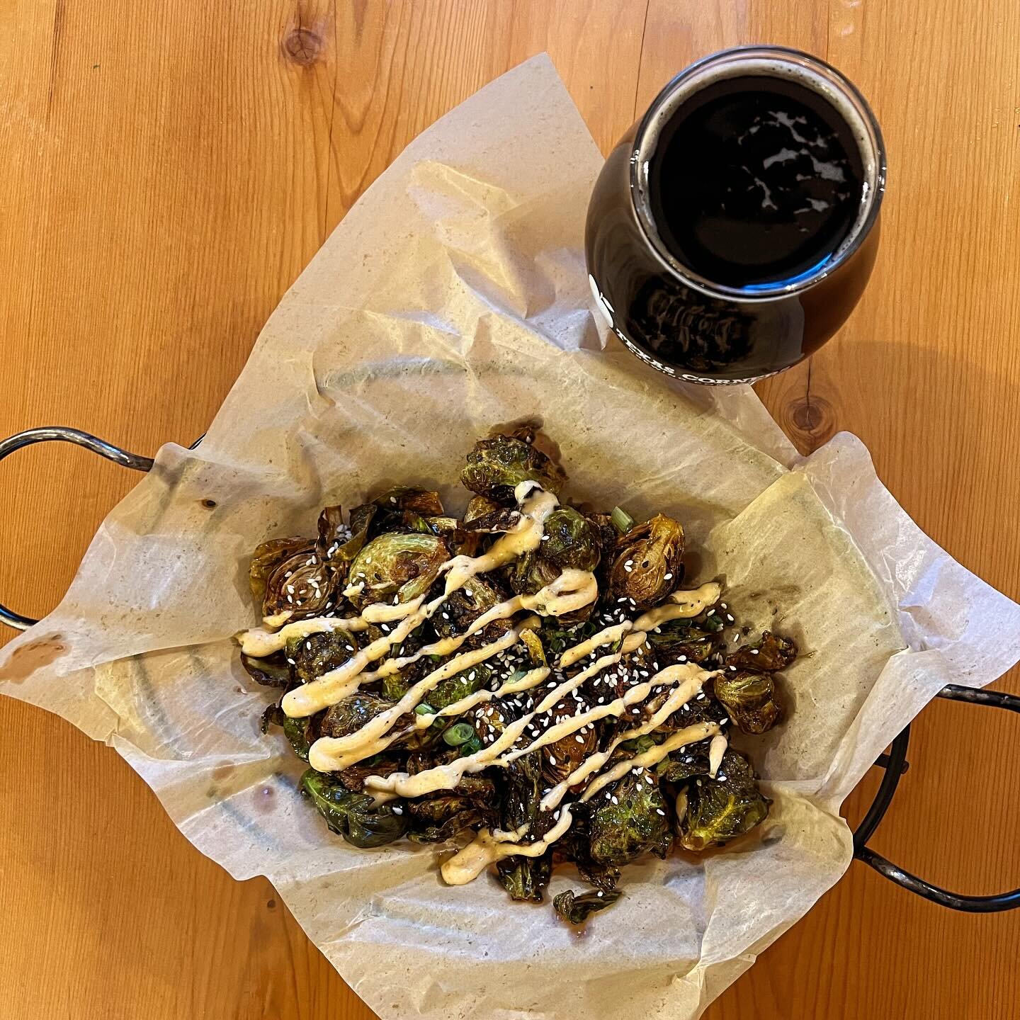 It&rsquo;s all thing Brussel sprouts this week! We&rsquo;ve sourced loads of fresh Brussels from @crispcountryacres for these weekly features. 

Asian Glazed Brussels - Fried and tossed in Korean BBQ sauce, Cajun aioli drizzle, green onion, sesame (v