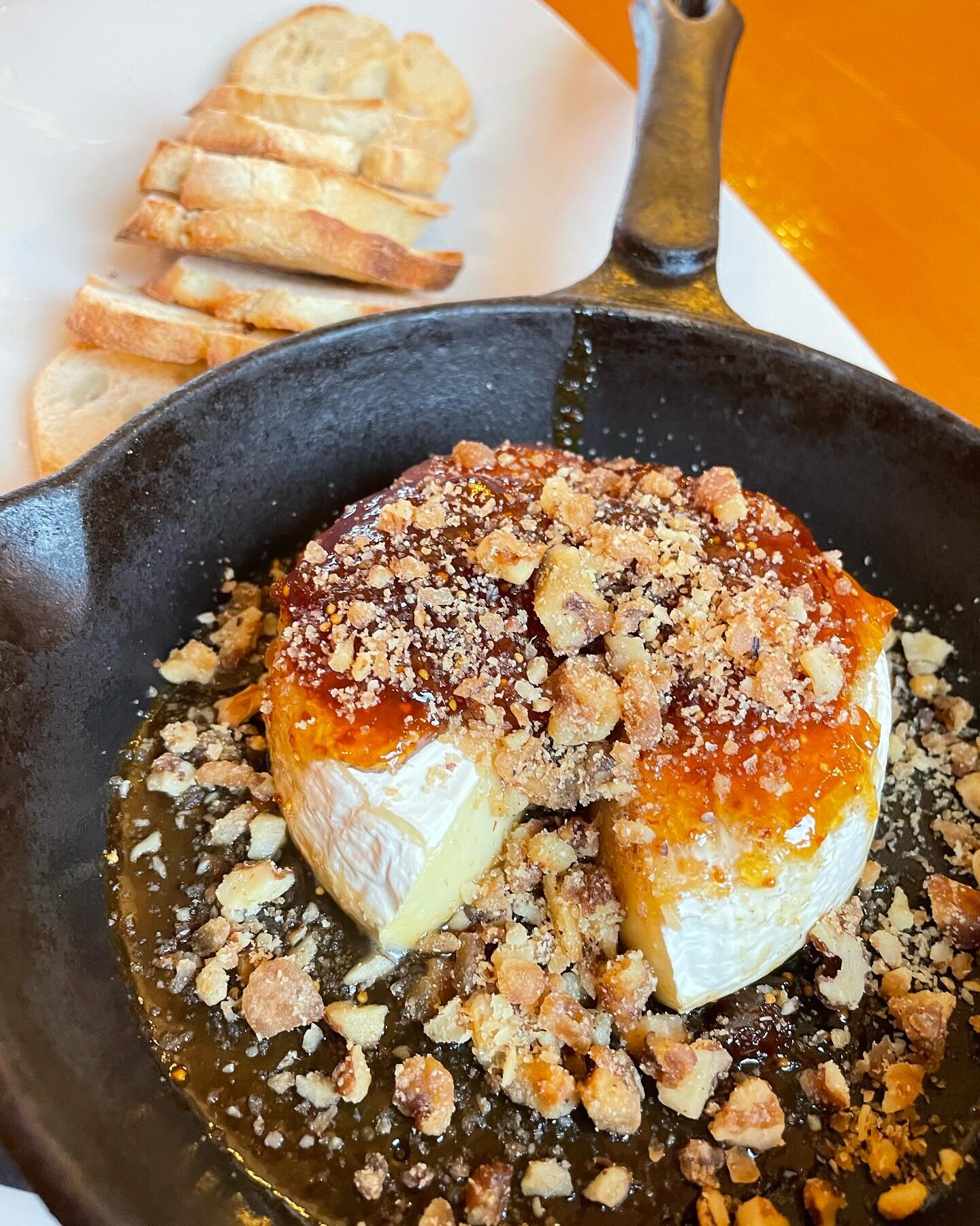 What is figgy pudding? We&rsquo;re not exactly sure, but we do know what figs are, and they&rsquo;re delicious! 

Baked Brie - warm, soft Brie cheese topped with fig jam, toasted candied walnuts, crostini | 15

Duck w/ Fig Sauce - pan-seared duck bre