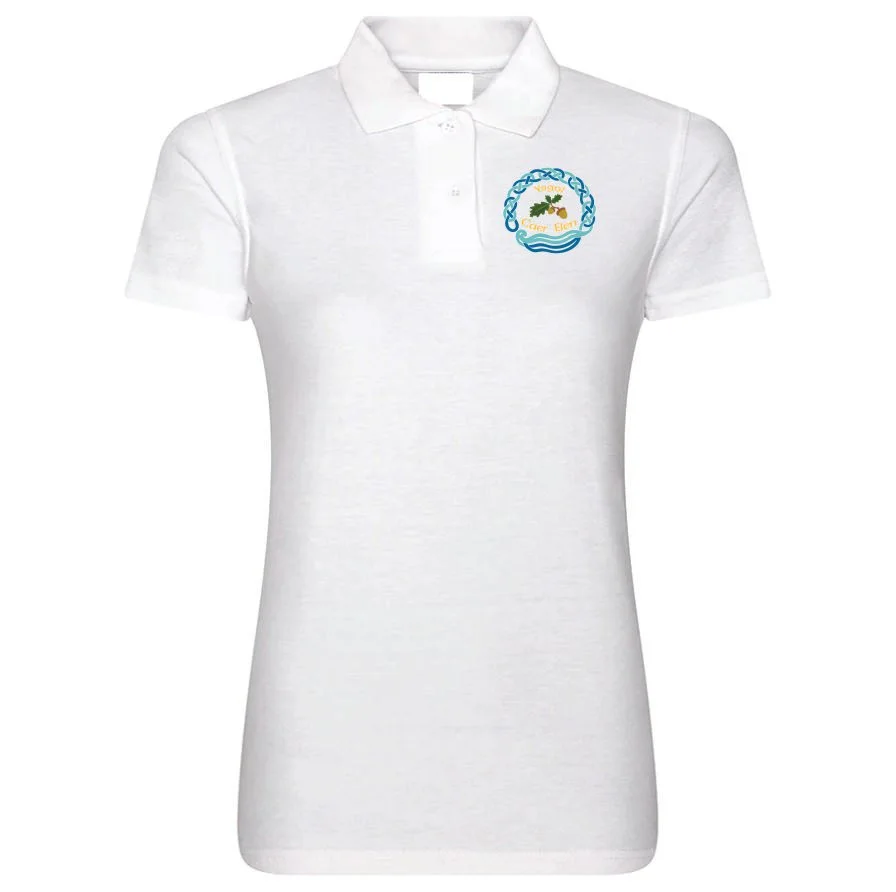 Ysgol Caer Elen Ladies White Poloshirt