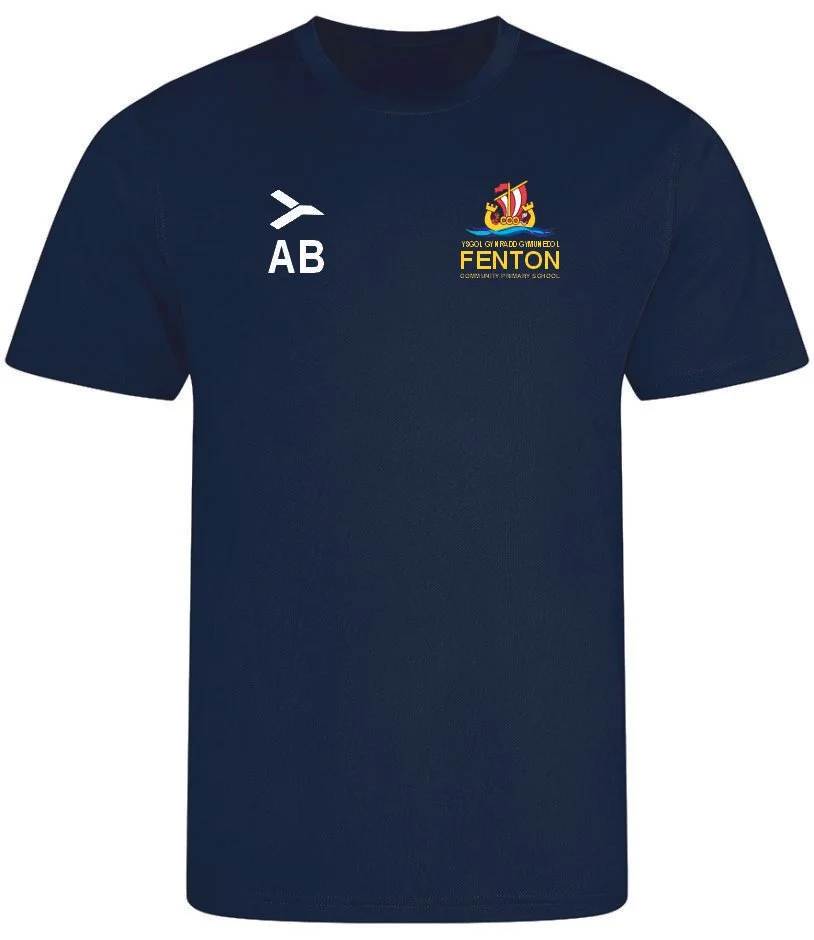 Fenton Primary School Moisture wicking sports PE T-shirt (available in 4 colours)