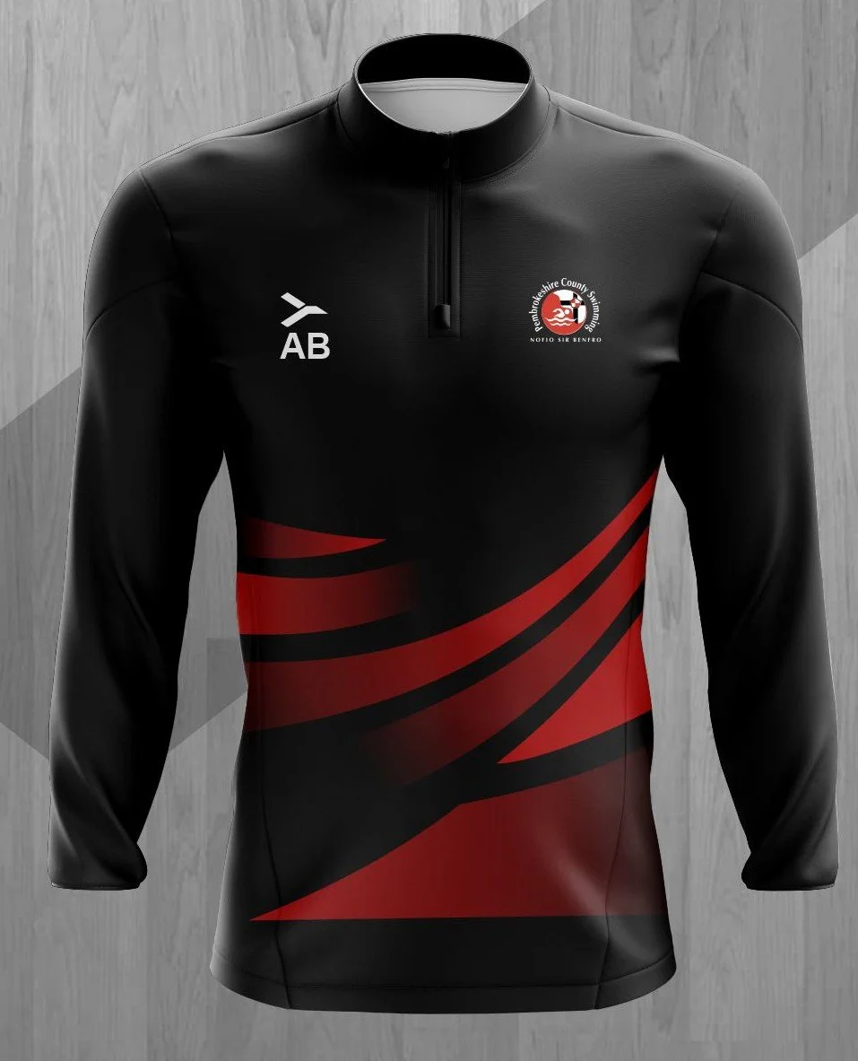 Pembrokeshire County Swimming Half Zip Top