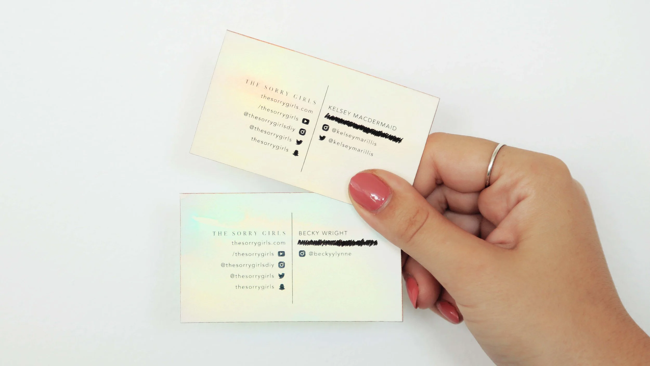 DIY BUSINESS CARDS — The Sorry Girls