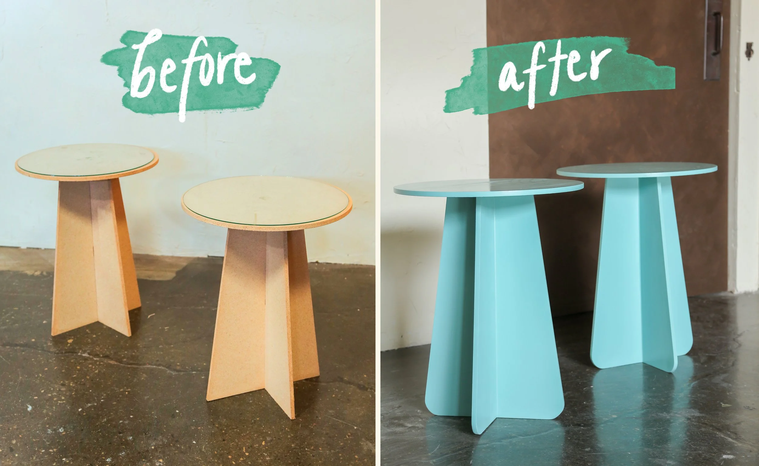 Upcycling Two side tables into 4 to sell them for a profit — The Sorry