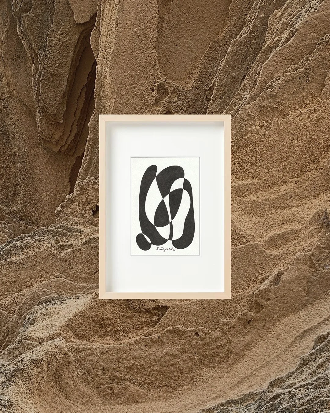 &ldquo;This small graphic works are inspired by the quiet beauty of stones - their graceful lines, layered textures, and grounded strength. Through simplicity and form, I explore themes of balance, stillness, and the quiet power hidden in nature&rsqu
