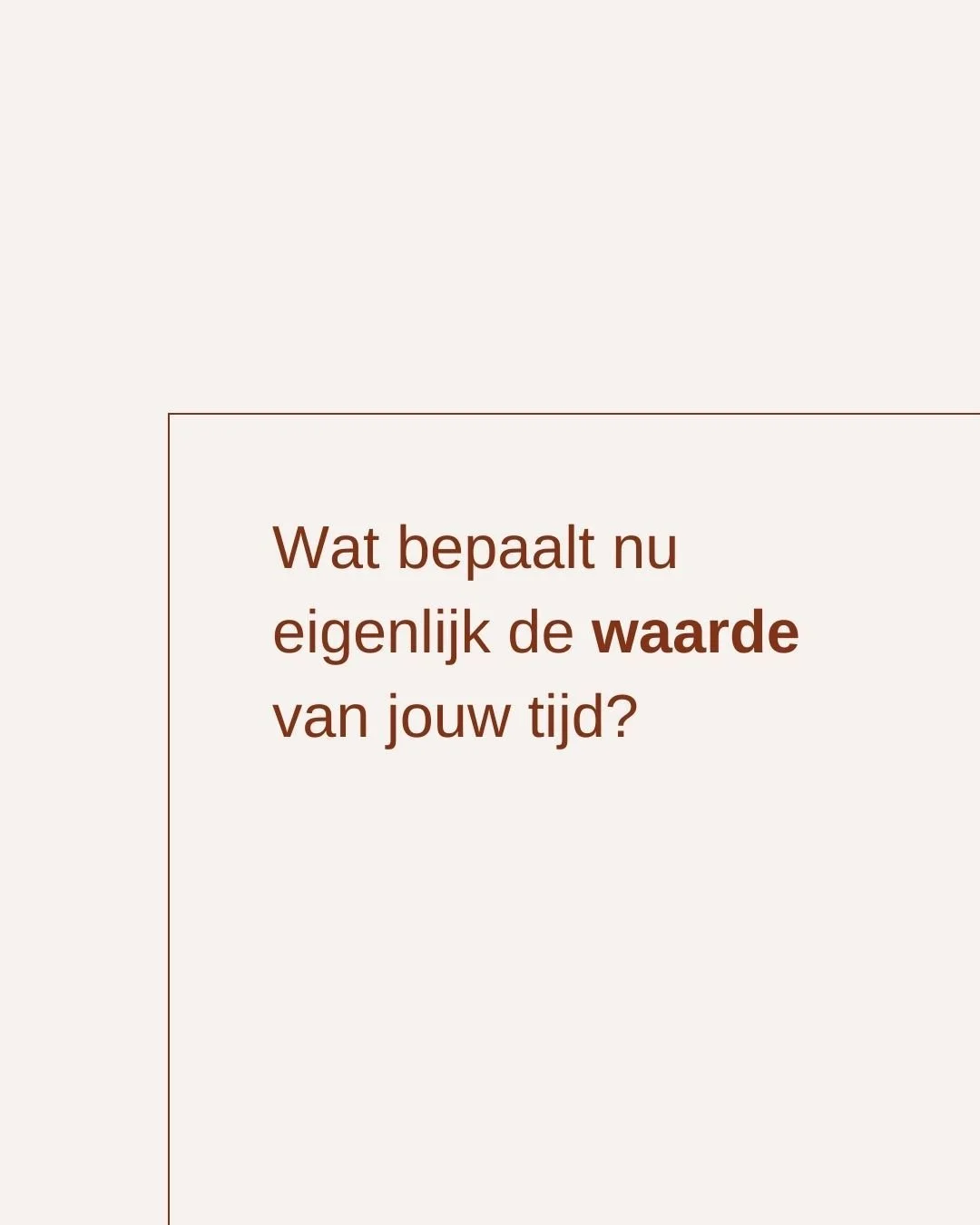 De meeste ondernemers meten hun waarde in tijd.
Maar wat je onderscheidt zit niet in uren. 

Dat zit in energie. 
En die heeft alles te maken met hoe je bedrijf is ingericht. Als je constant bezig bent met wat er nog moet, wat er niet klopt, wat je n