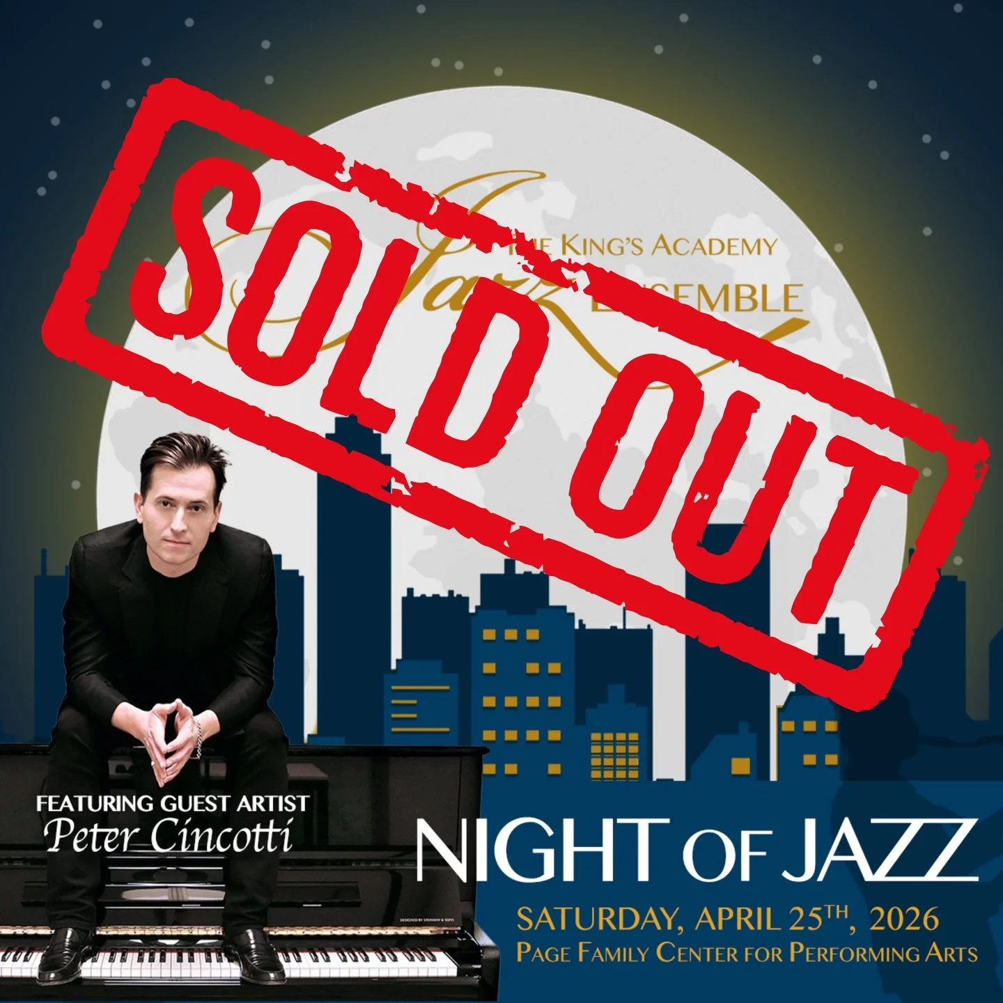 Night of Jazz is officially sold out.

An Unmatched Experience awaits.

#TKAJazz #NightOfJazz #UnmatchedExperiences #SoldOut