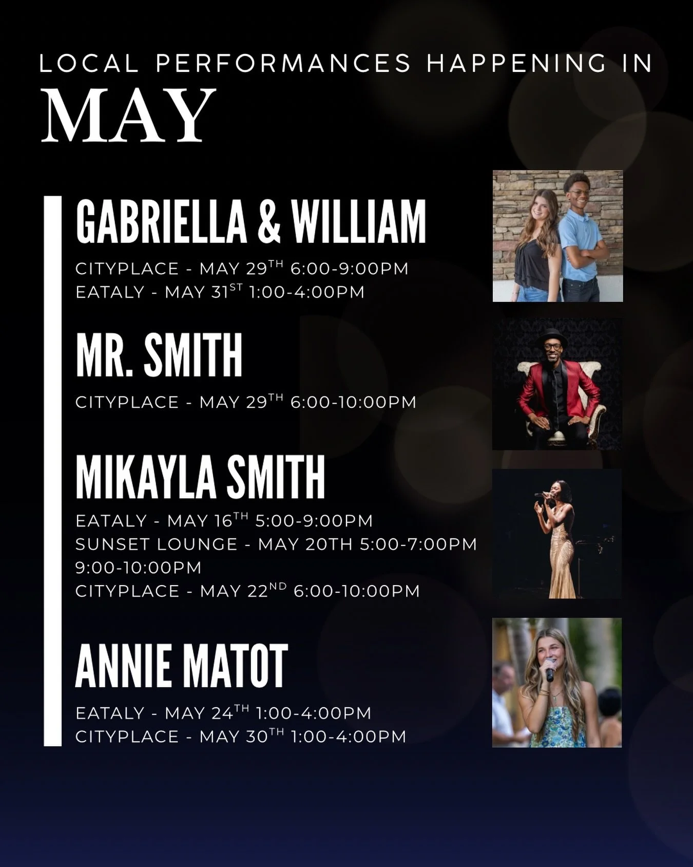 A full month of performances ahead.

The music continues beyond the classroom, and we are proud to see our students and alumni performing throughout the community this May.

#TKAJazz #UnmatchedExperiences