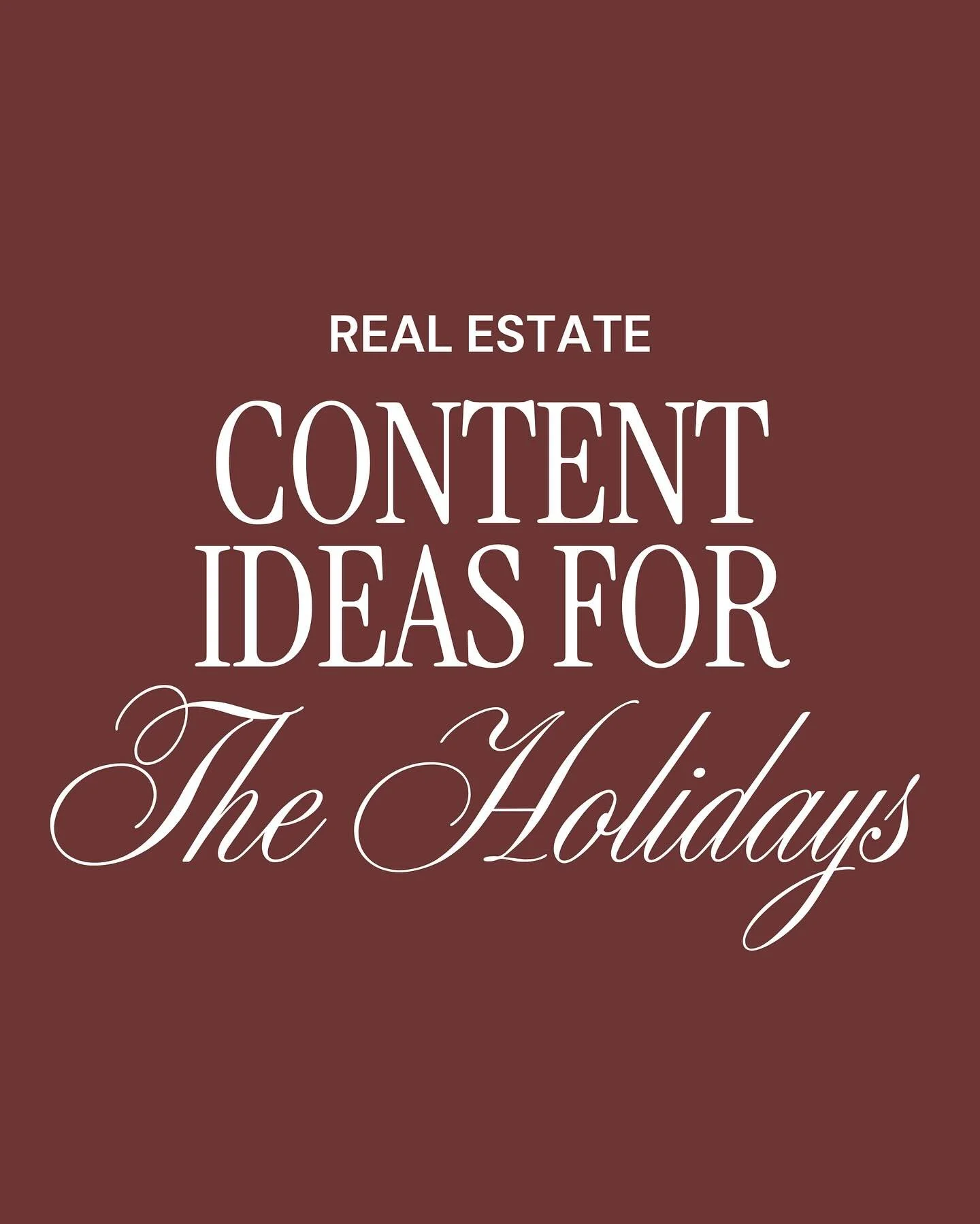 REALTORS &mdash; DO THIS INSTEAD

Start by tapping like so you don&rsquo;t miss more tips 😏 then drop START in the comments if you want my templates, captions, and tutorials.

Real estate agents &mdash; please, PLEASE skip the &ldquo;Happy Holidays&