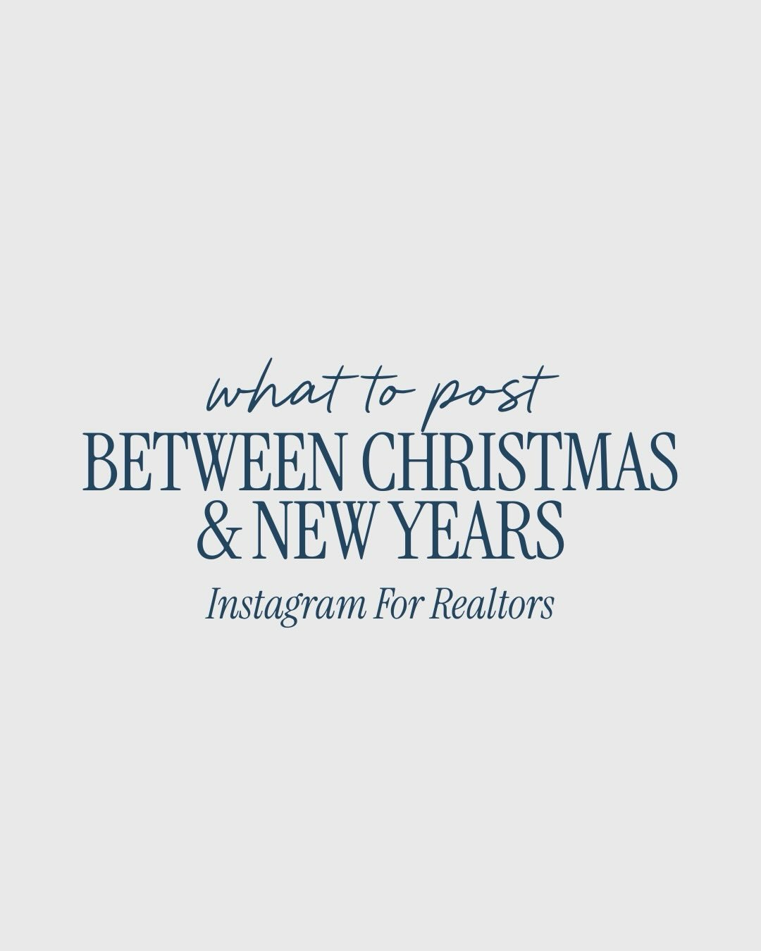 FREE 2026 INSTAGRAM BLUEPRINT FOR REALTORS comment START and I&rsquo;ll send it to you.

Plus your last chance to join The Agent Toolkit for $17 for your first month. 

It&rsquo;s the time between Christmas and New Years and no one knows what it day 