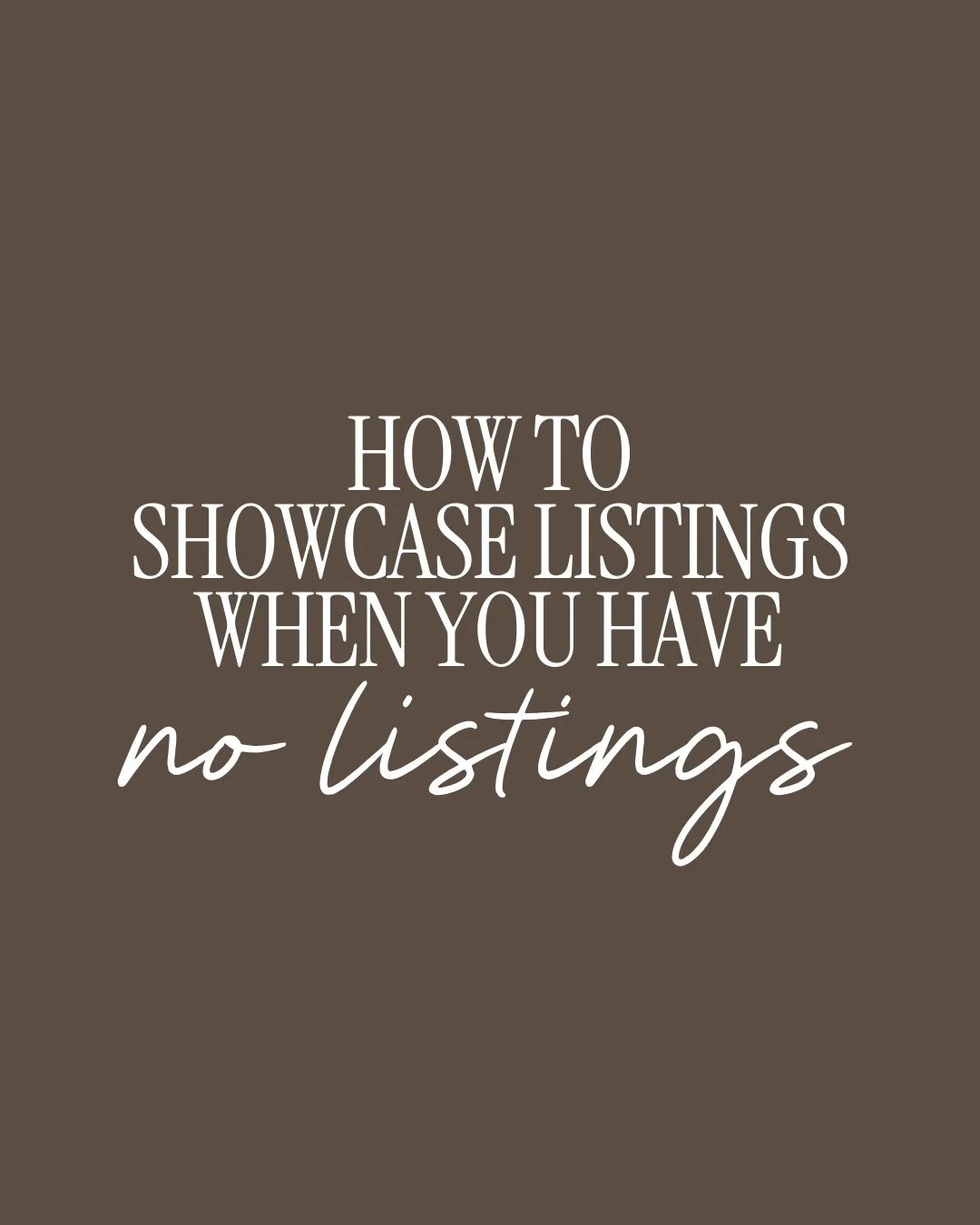 No listings? No problem.

Realtors: Save this post for the weeks you don&rsquo;t have a listing to share&hellip; because this is how you still showcase homes and attract both seller &amp; buyer clients.

One of the most overlooked ways to convert buy