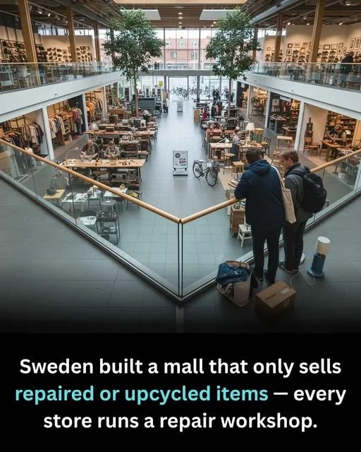 mall in Sweden for repaired or upcycled items