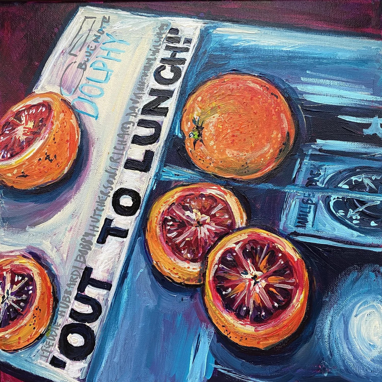 Lucy Caddel Artist Shropshire Tropicalia bright colourful acrylic