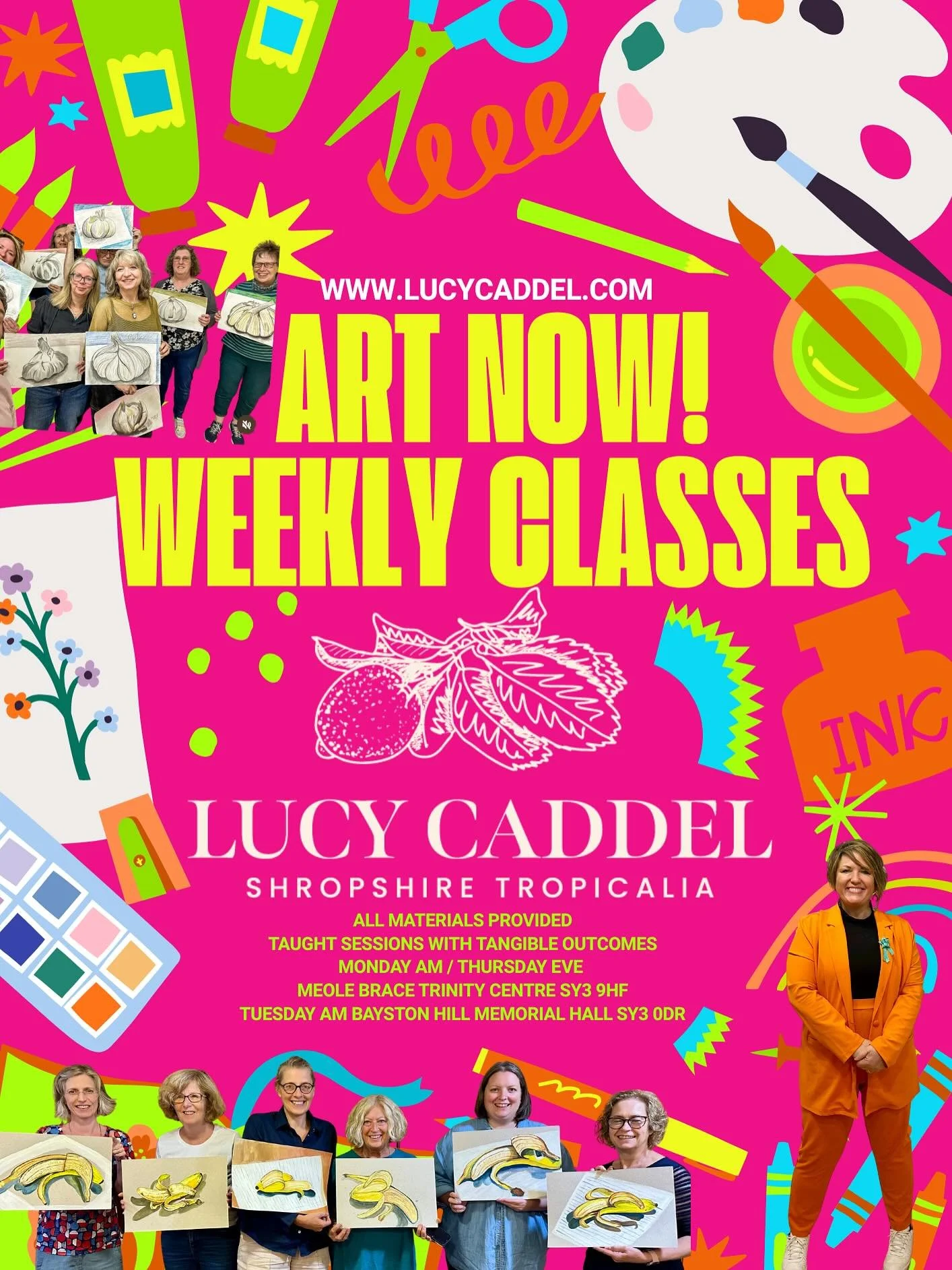 Just made some new flyers for my art classes - if you see one around town, make sure you take a photo and tag me @lucycaddel_art @colournow ! I like to see them getting out and about! I have a couple of spots available at the trinity centre weekly wo