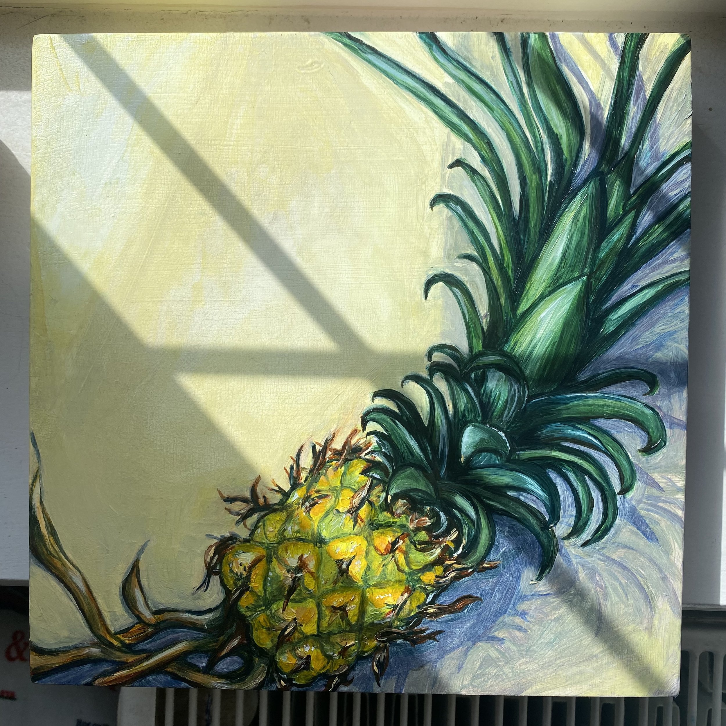 small pineapple oil painting Lucy Caddel art.jpeg