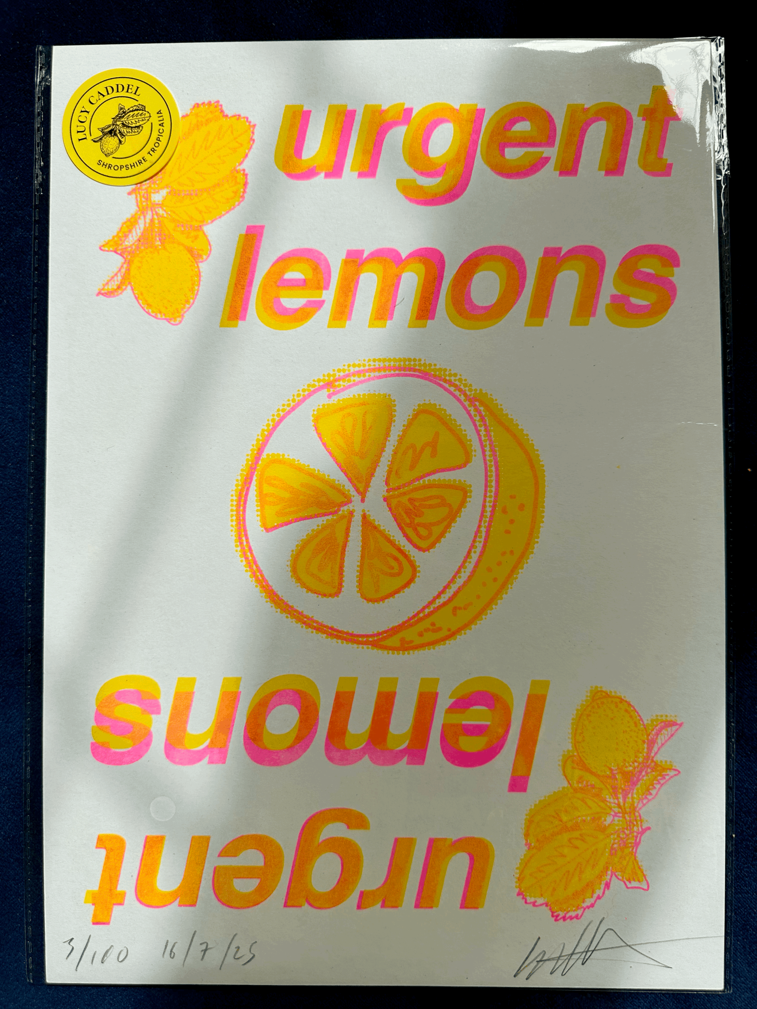 URGENT LEMONS Riso print