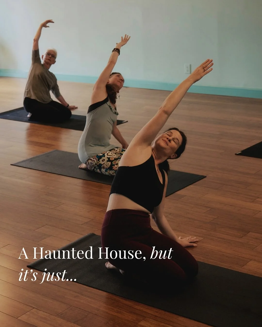 Enter if you dare. There are no windows OR fans. And we&rsquo;re doing core work today. Happy Halloween! 👻