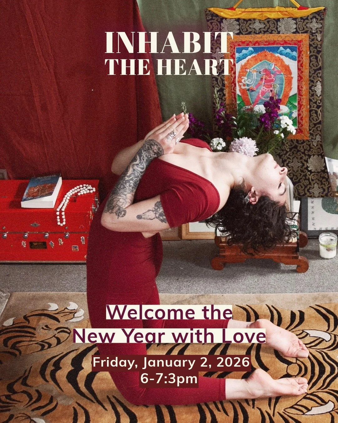 What does it mean to &quot;Inhabit the Heart&quot;? Take a journey into the inner sanctuary of the heart--the dwelling place of the divine. ⠀
⠀
Led by Georgina Berbari, you'll move through a nourishing sequence inspired by traditional Hatha yoga and 