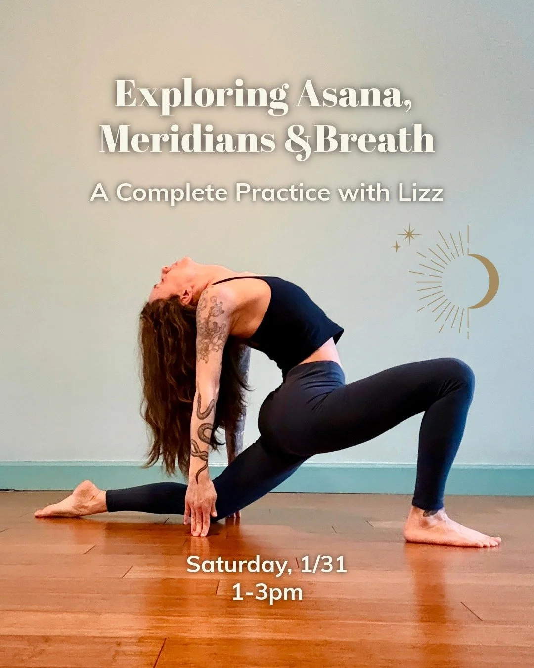 Formerly "Master Class", Exploring Asanas, Meridians, and Breath is your opportunity to explore deeper into your practice. Lizz expertly guides you through a series of postures that can be done at your own pace and to the best of your abili