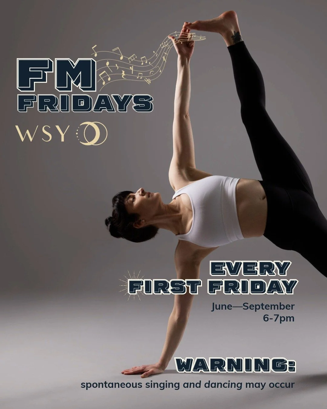 Turn up the volume 🎶 and get in the flow! Join us for our FIRST FM Friday practice this Friday 6/5 at 6pm. Held on the first Friday of each month this summer, FM Fridays delivers a fun, creative vinyasa class 🤸&zwj;♂️ set to an uplifting and invigo