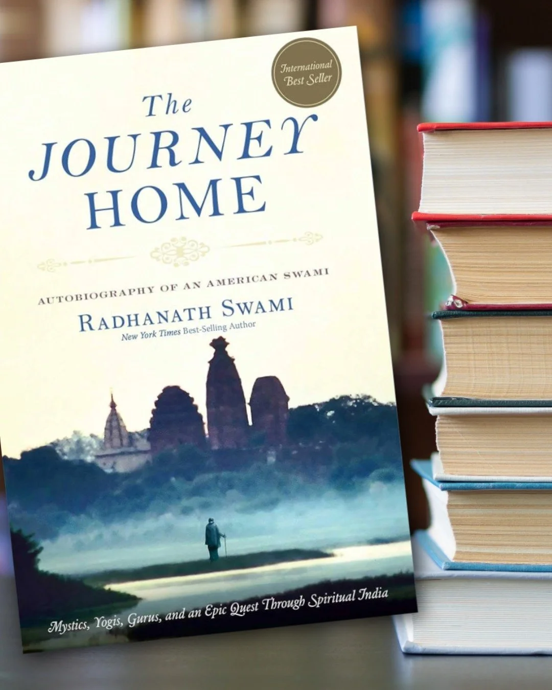 A good book. Good people. Good snacks. 🌿📖

This month we're exploring The Journey Home by Radhanath Swami, founder of the Bhakti Center in NYC. The book is a memoir about his spiritual odyssey from the American Midwest to the sacred rivers of India