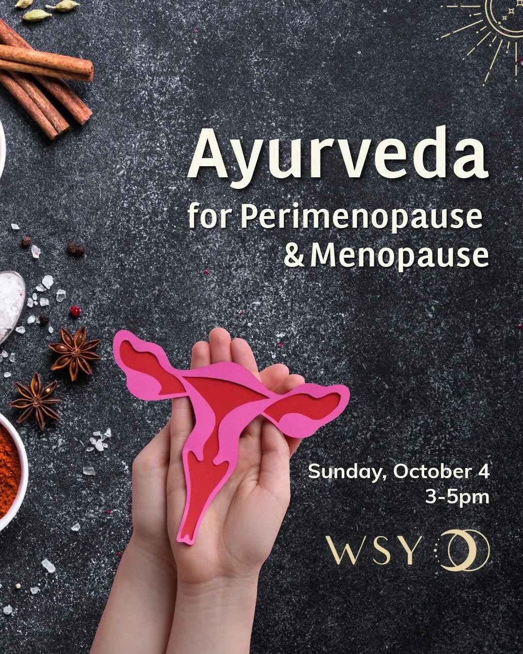 Navigating the changes that come with this season of life in your body, your mind, and your emotions, deserves more than a quick fix. It deserves ancient, time-tested wisdom.⠀
⠀
Join Ami Jayaprada Hirschstein, Certified Ayurvedic Practitioner and Yog