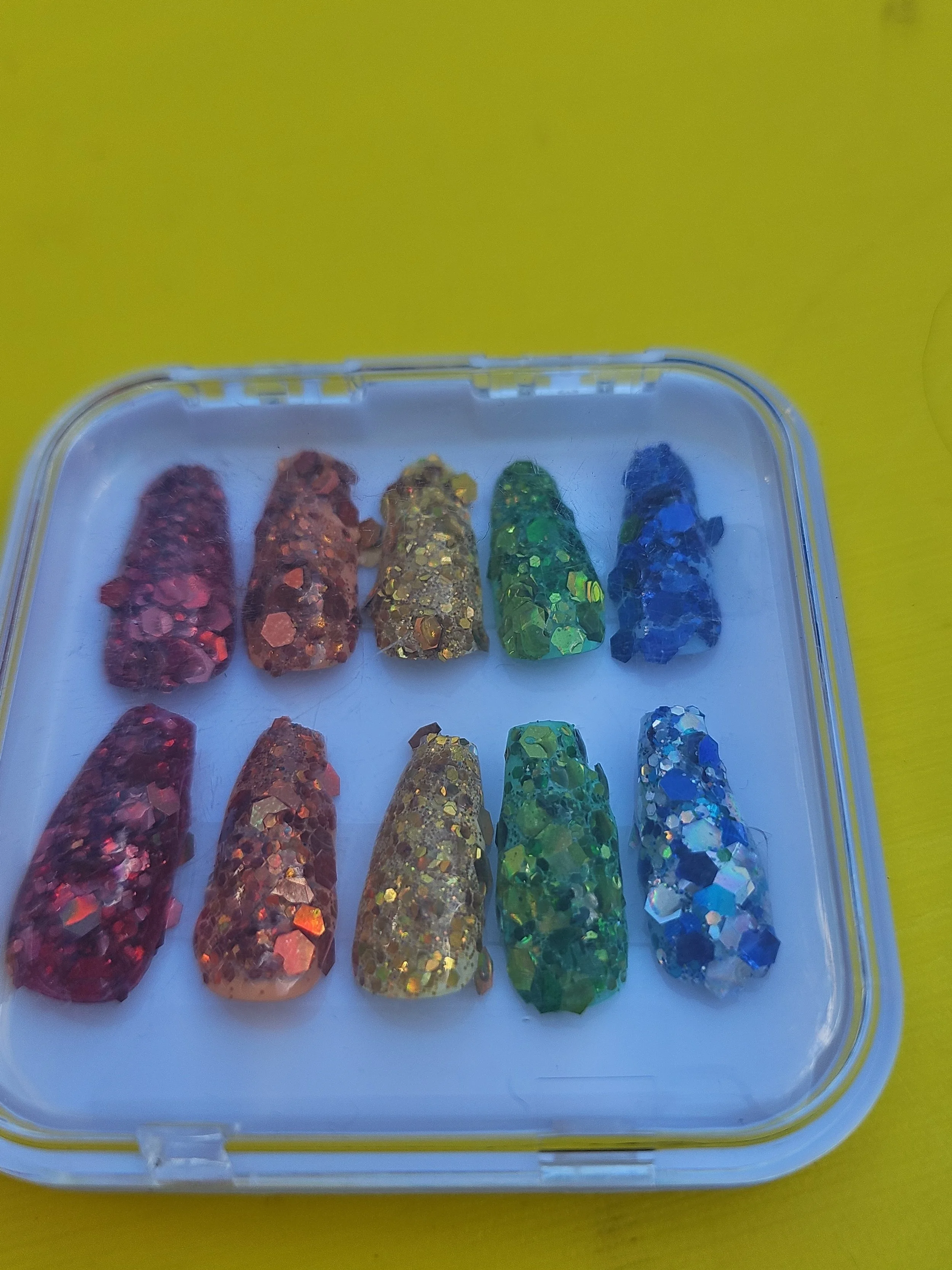 Glitter Finish Nail Set