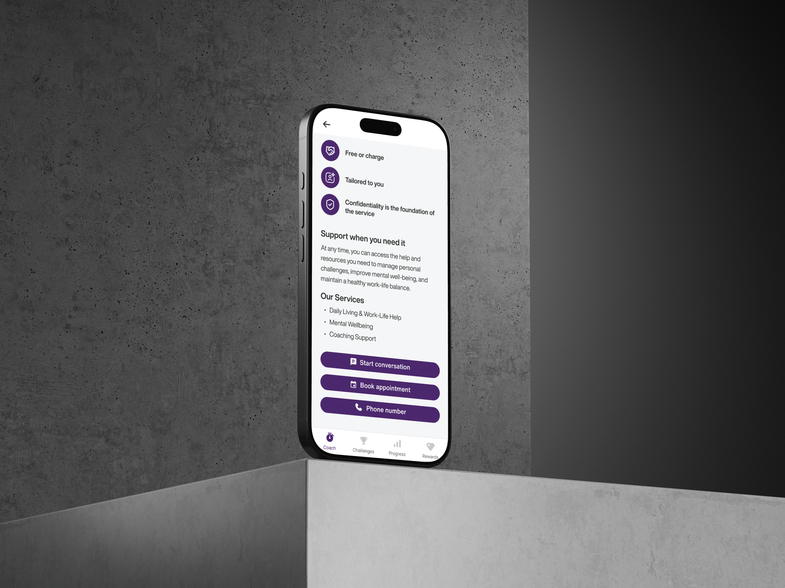 Global Employee Support App Design
