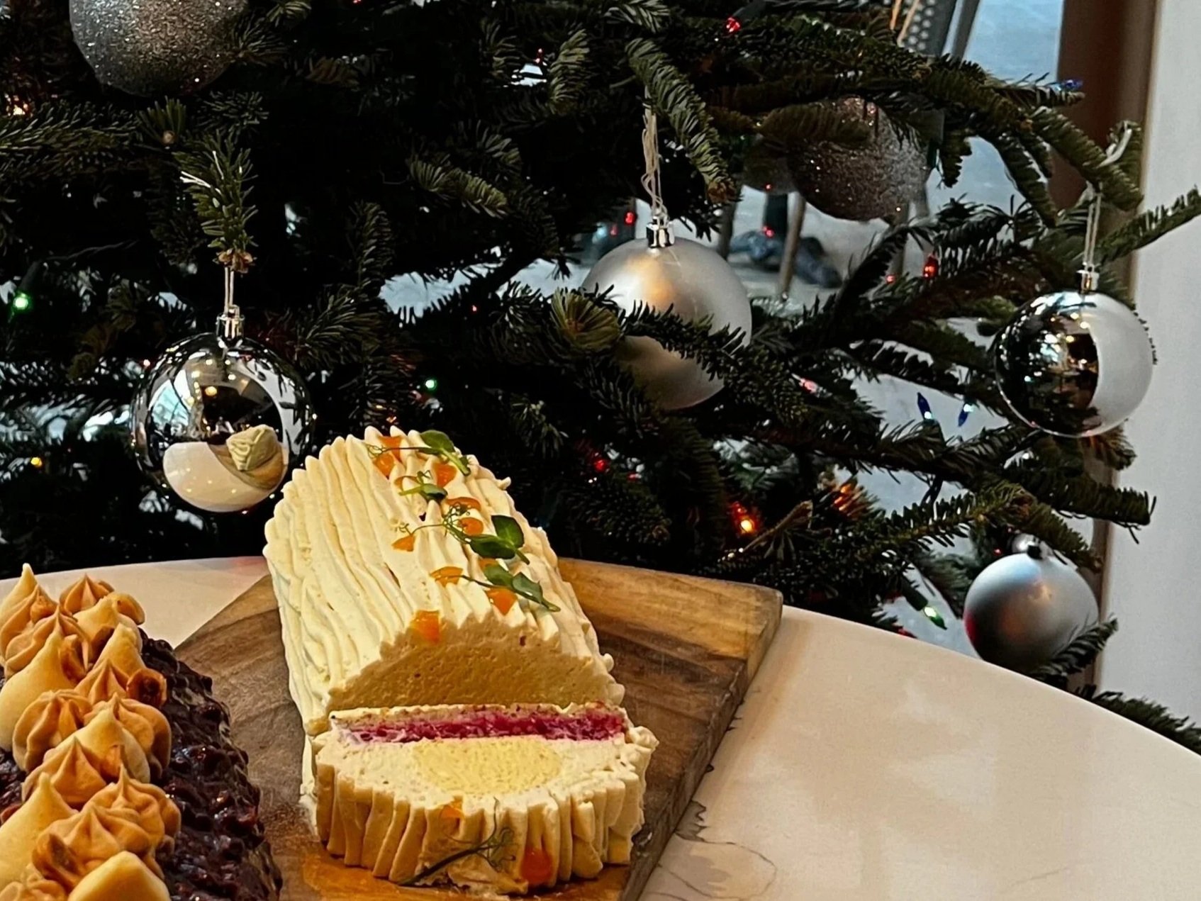 Raspberry Passionfruit Bûche