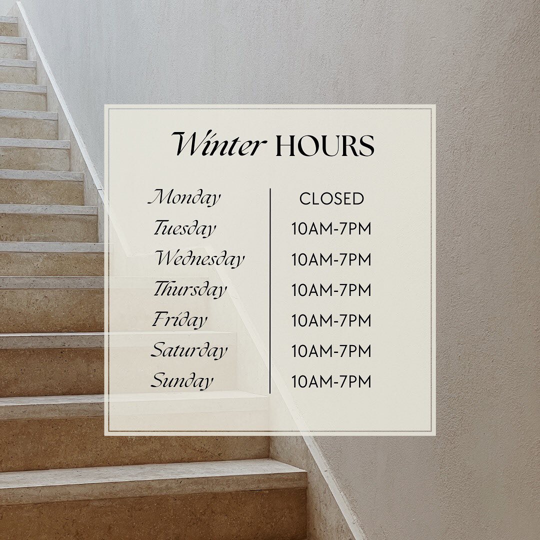 Hello! Just a friendly reminder that F&amp;H will be closed on Mondays through the winter months. Open 10AM-7PM the rest of the week. See you all soon and be safe out there! ✨

-NFS -21+