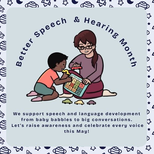 🧠🗣️ Better Speech and Hearing Month is here, and we’re making noise about what really matters, helping kids find their voice (sometimes one bubble sound at a time)! 🫧📣
Fun Fact: Babies start learning language before they’re even born