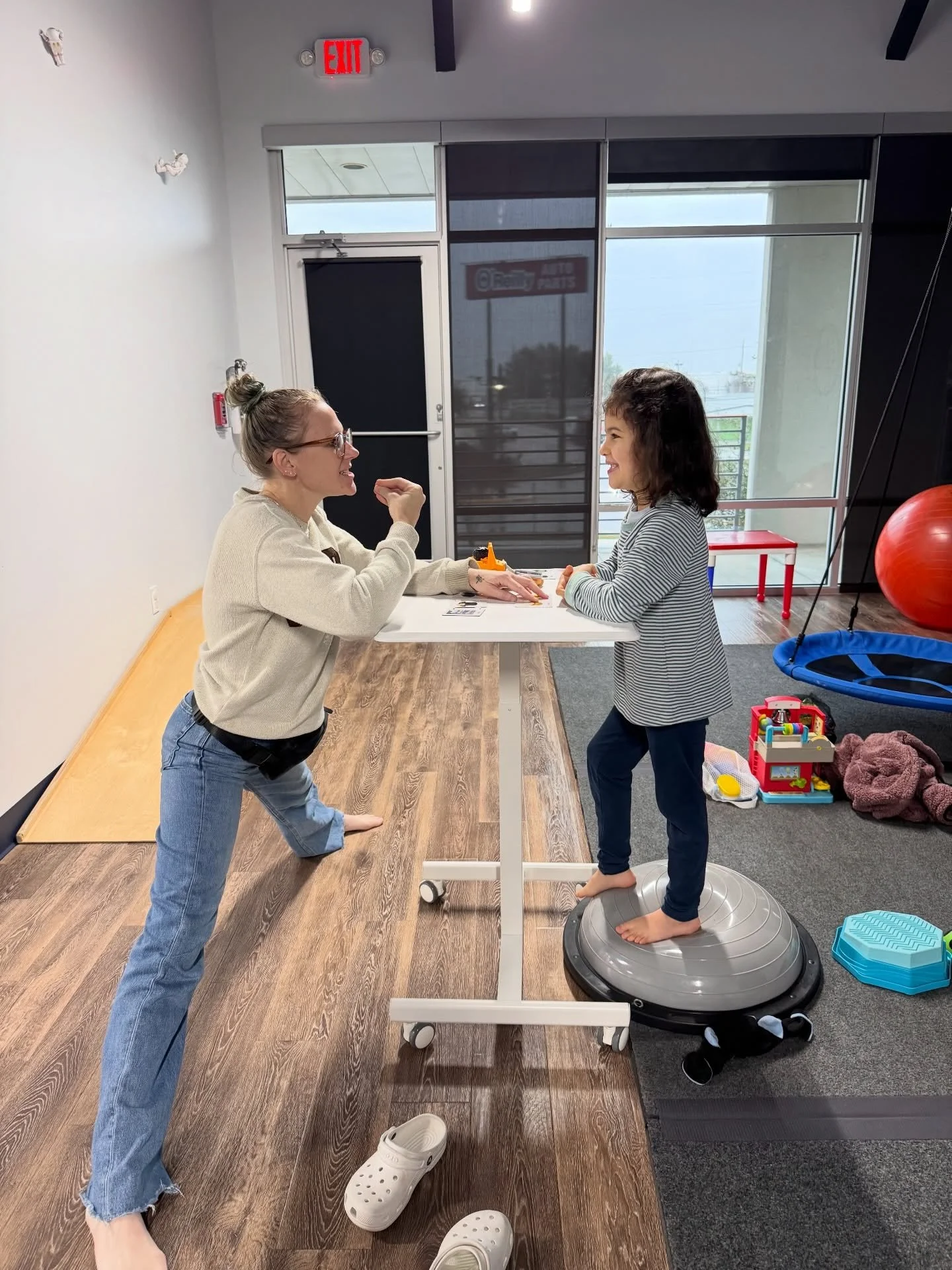 When they say &ldquo;meet them at eye level&rdquo;
Us: say less. 👀🧎&zwj;♀️✨

#SpeechTherapyFun #PediatricSpeech #LaunchPediatricTherapy #PlayBasedLearning #MeetThemWhereTheyAre