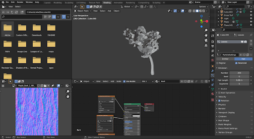 Creating the tree's foliage
