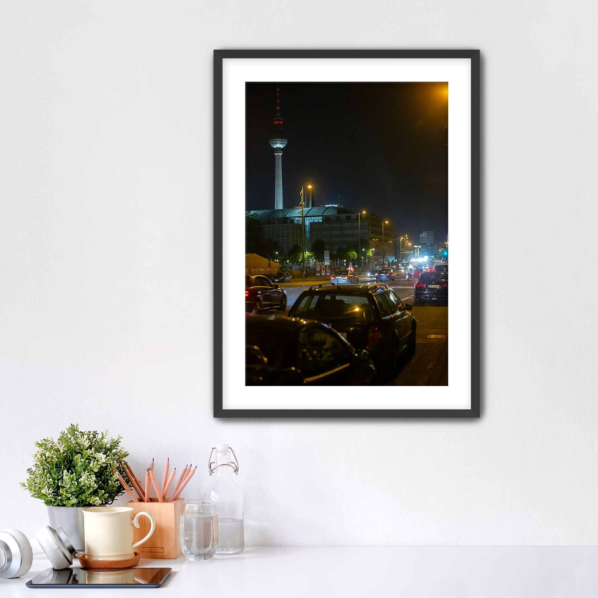 Berlin TV Tower Street Black Frame Mockup.png